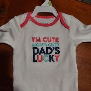 Nwt 3 month girls long sleeve onesie